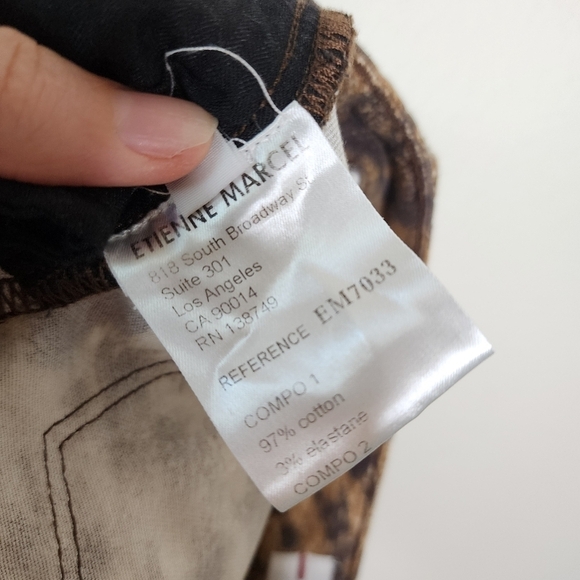 Etienne Marcel Cheetah Print Skinny Jeans 27 - Picture 6 of 7